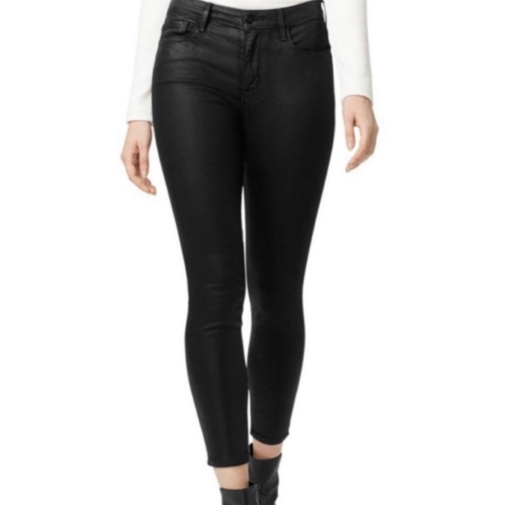 Social Standard by Sanctuary | Black Faux Leather Ankle Skinny Pants | Sz 8